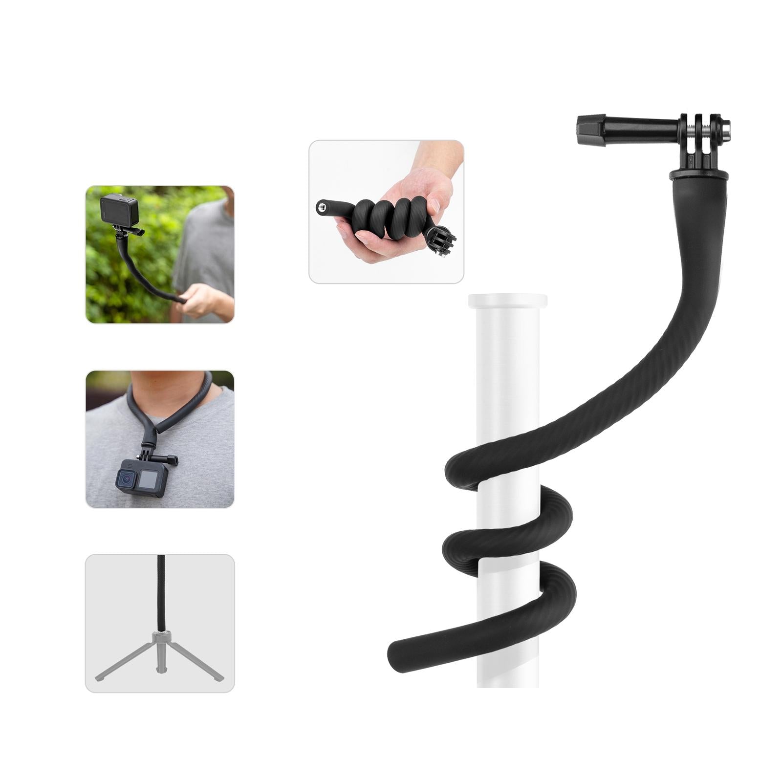 Versatile Octopus Tripod for Action Camera and Phone - Flexible Mount - With Phone Clip Kit