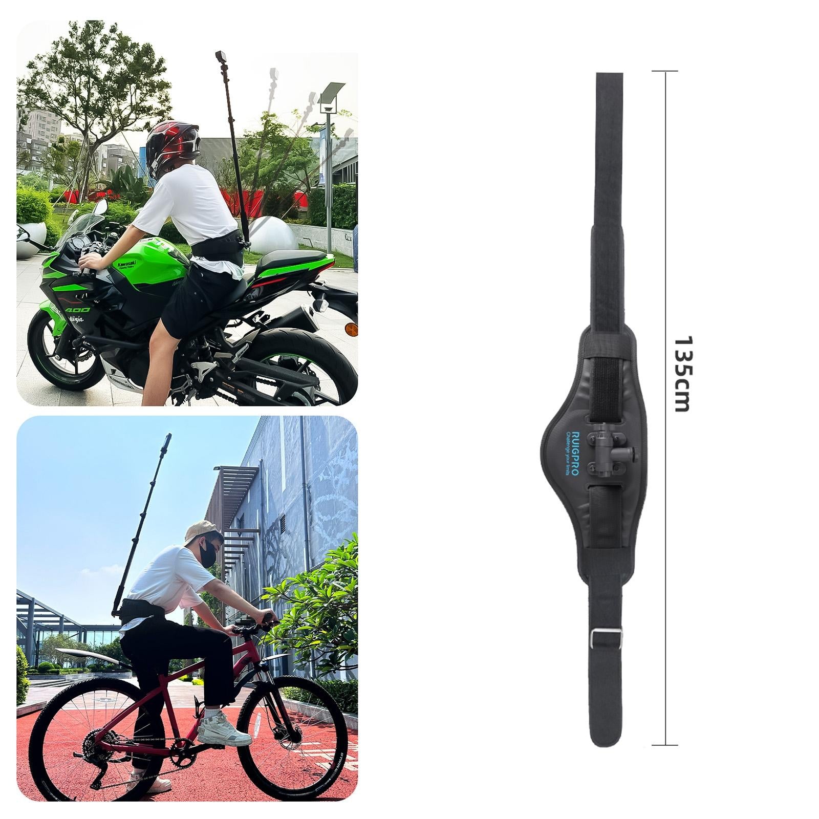 Phone Gimbal Stabilizer Waist Belt Strap - With Action Cameras Adapter