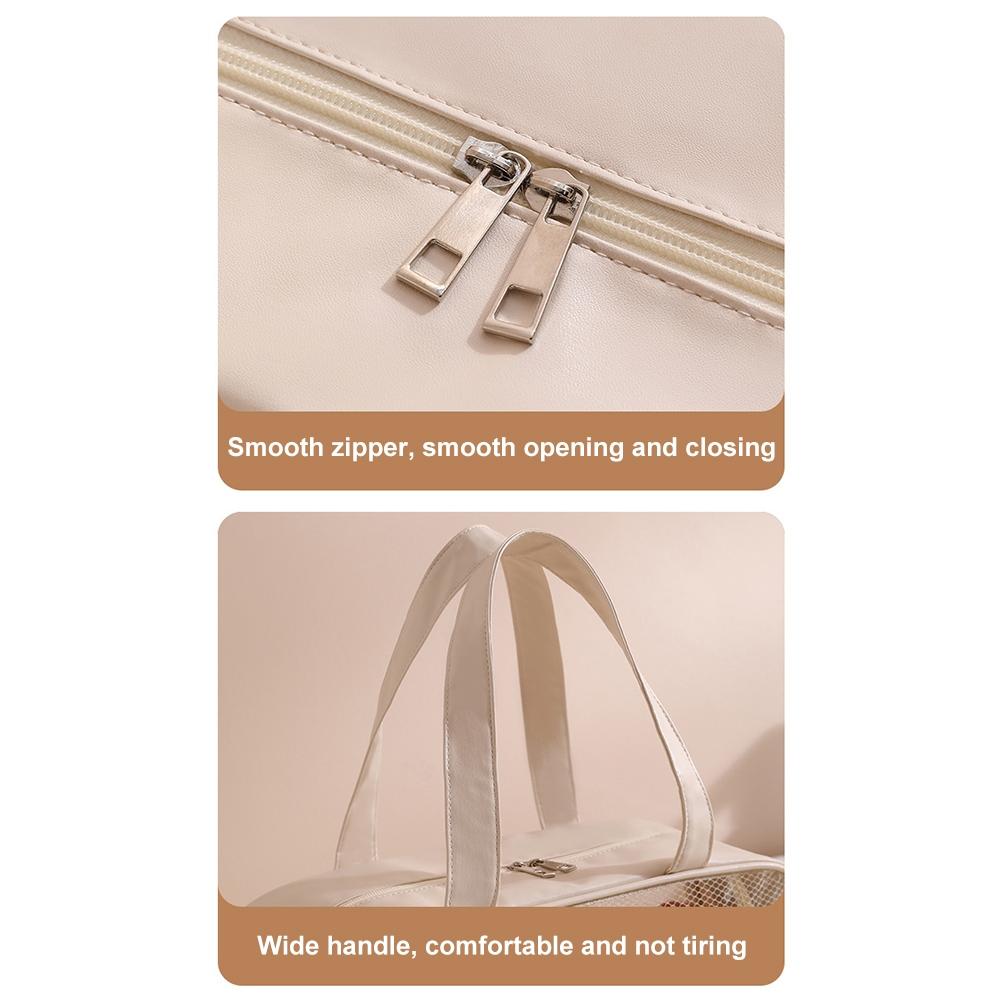 Beige Waterproof Beach Bag For Toiletries Cosmetics L For Swimming Travel - Beige With Shoe Warehouses