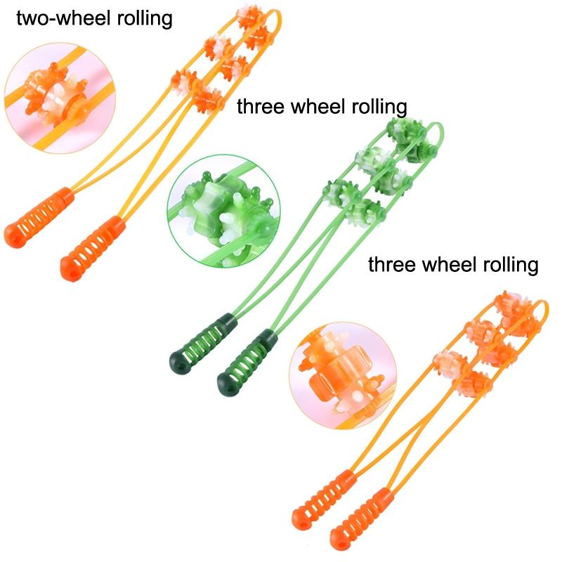 3-Wheel Manual Back Massager Green