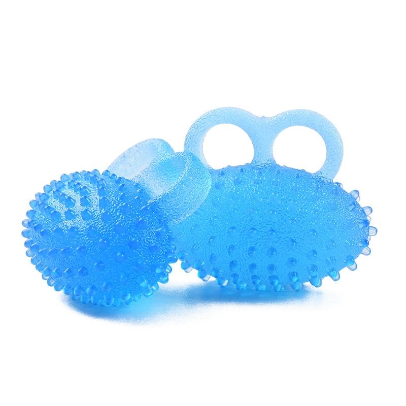 2-Piece Tpr Grip Ball For Stroke Rehabilitation & Massage Fits Two Fingers