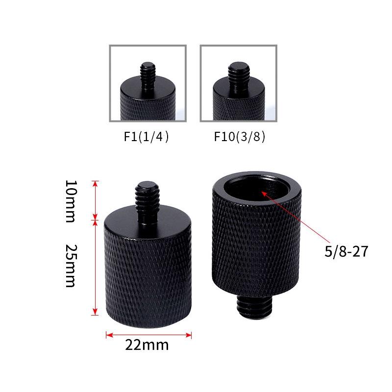 2-Pack Microphone Screw Adapters F10 5 / 8-27 Female To 3 / 8 Male