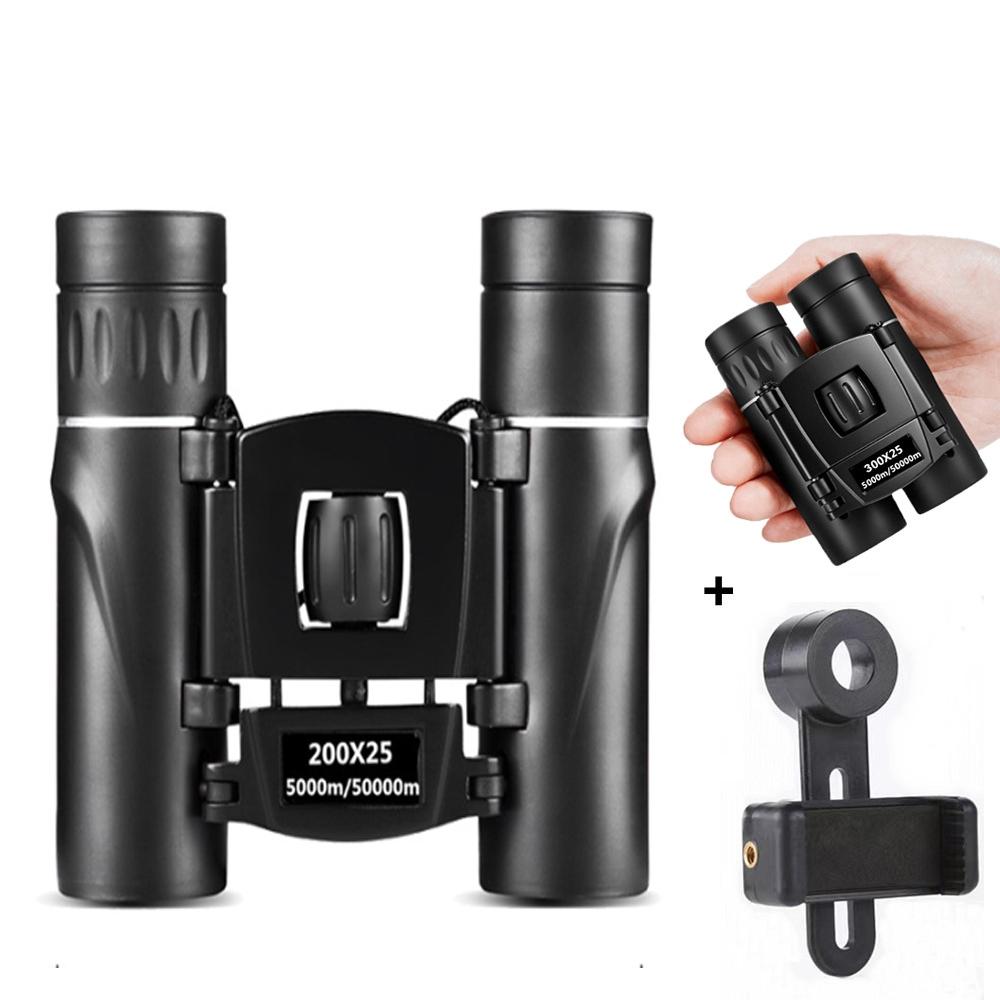 Foldable Hunting Binoculars for Outdoor Adventures - 200 X 25 With Phone Clip