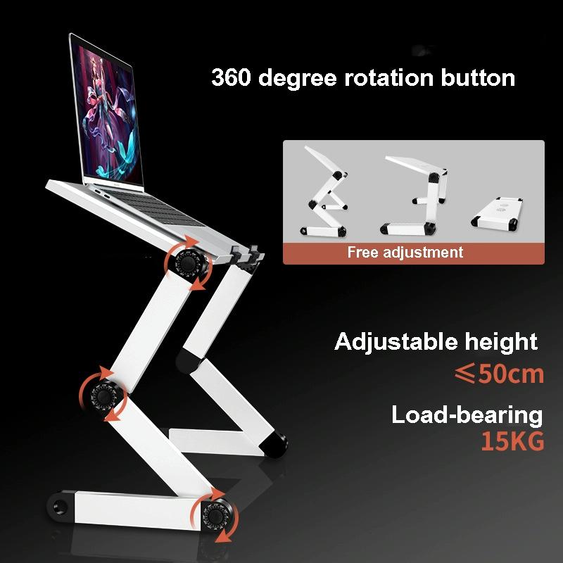 Portable Folding Laptop Desk with Height Adjustment and Storage