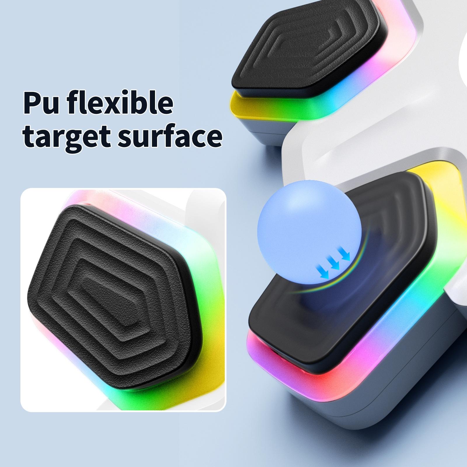 Bluetooth Music Boxing Machine - 4 Modes 9 Speeds Colourful Lights - With Kids Golves White