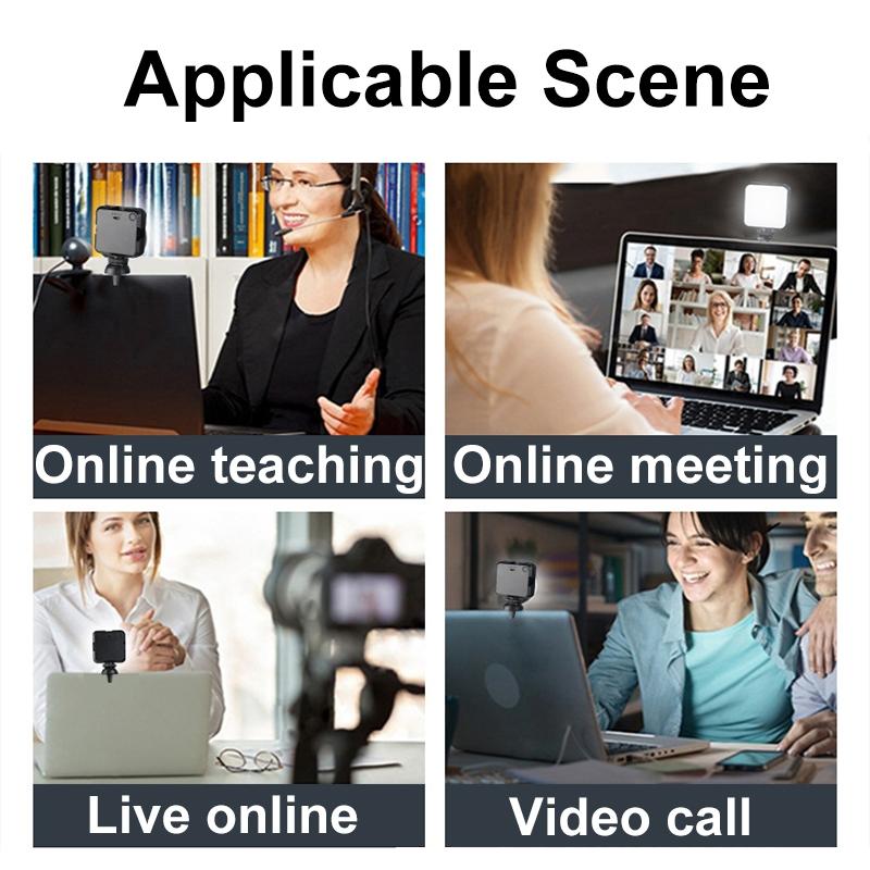 Portable 64-led Video Conference Laptop Light - Clip + Tripod Set