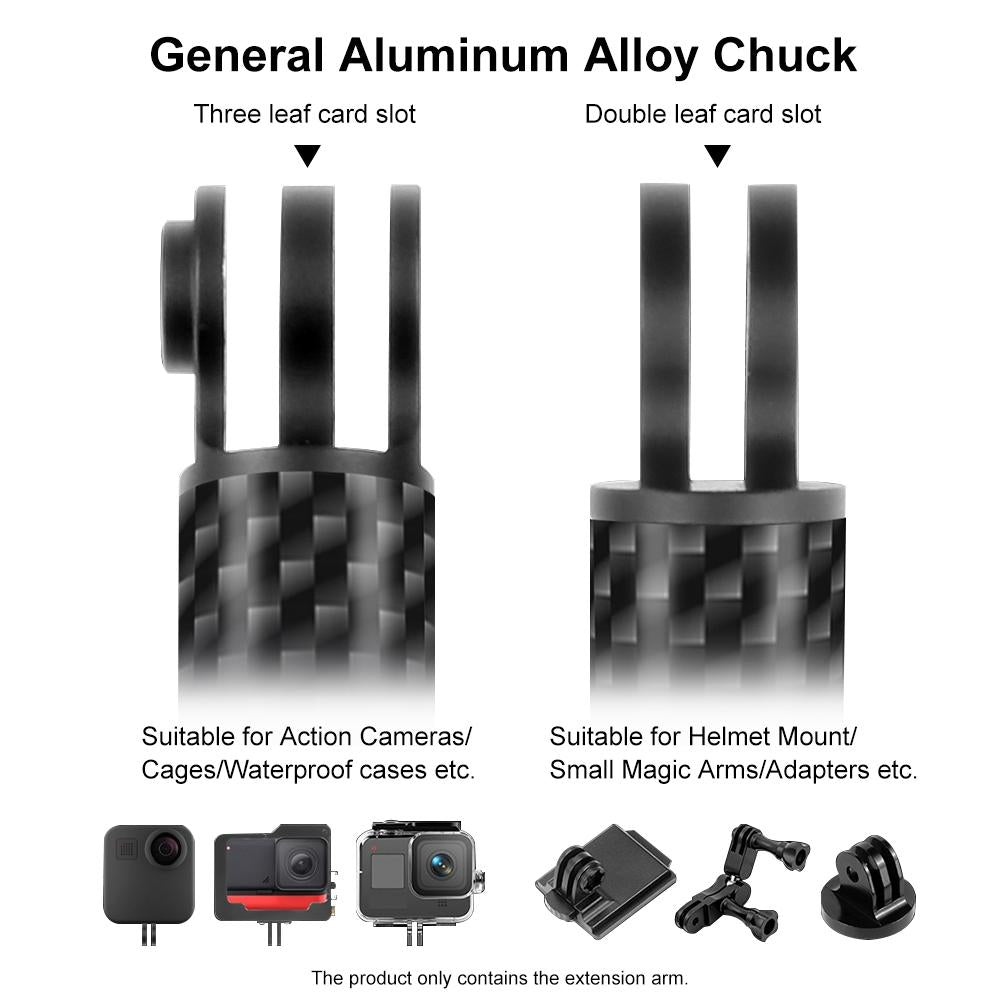 Carbon Fiber Floating Selfie Stick For Action Cameras