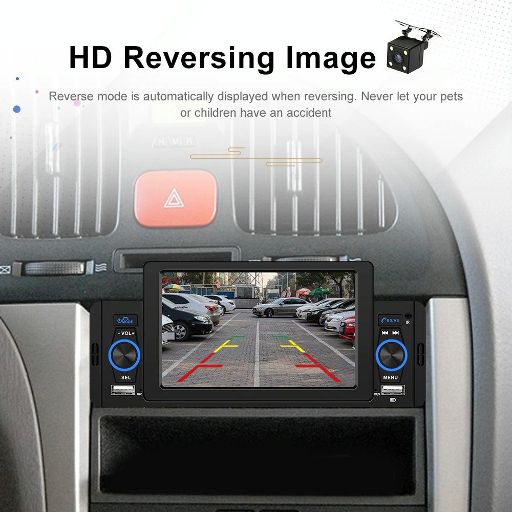 5 Inch Car Mp5 Inch Player W / Bluetooth & Microphone - Standard + 4 Lights Camera