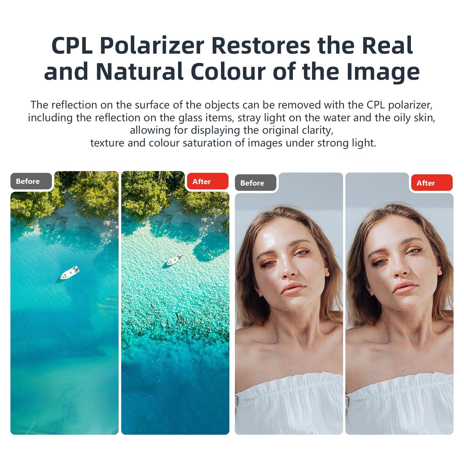 Waterproof Filter for Dji Action 4 Sports Camera - Cpl - Cpl