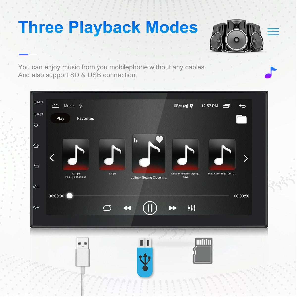 7 Inch Android 11 Carplay Navigation Player + Ahd Camera
