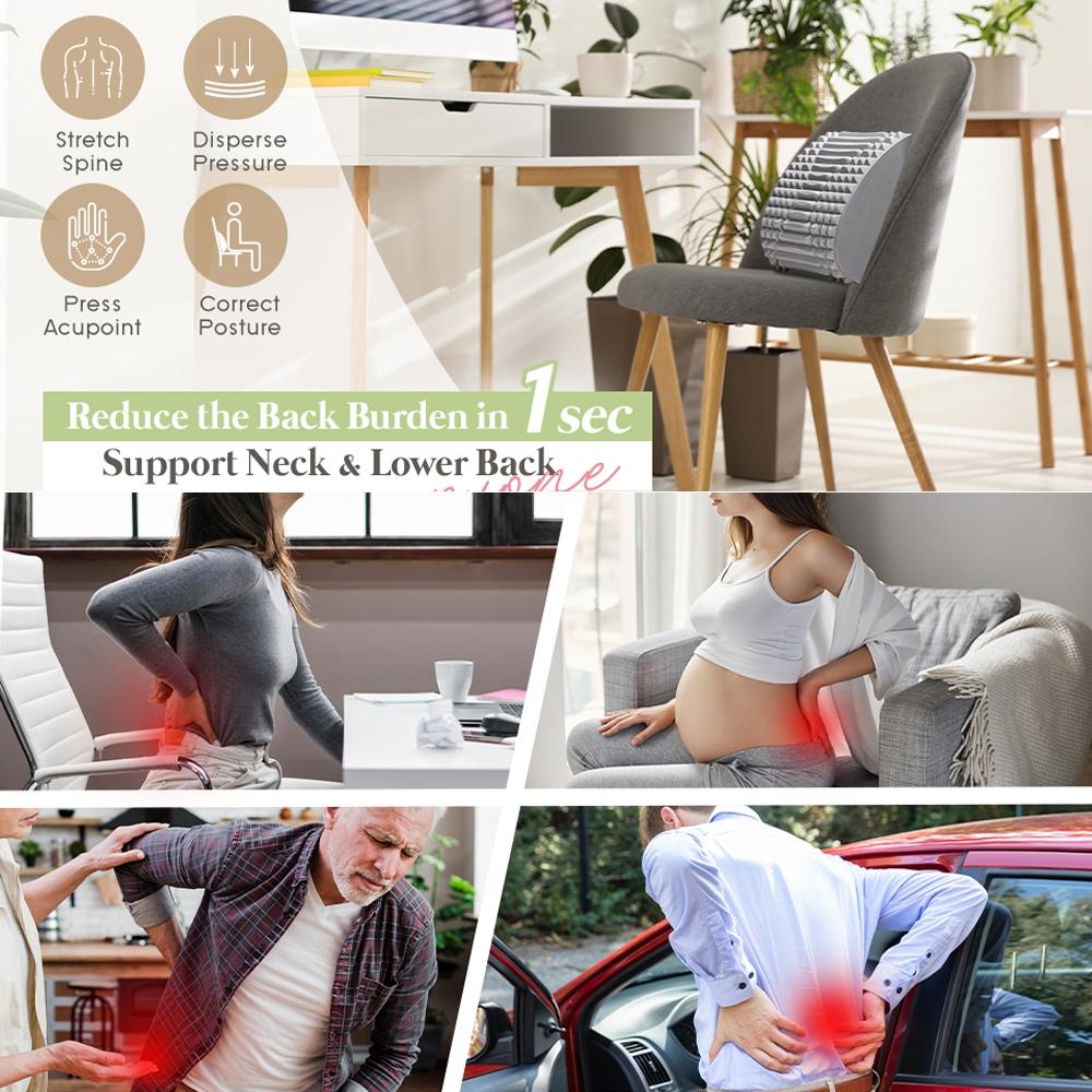 Blue Lumbar Massager For Spinal Stretching And Relaxation - Colour Matching Blue