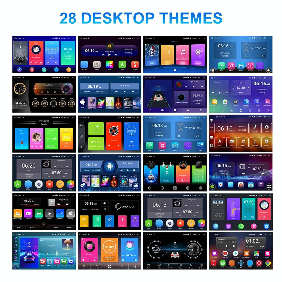 10 Inch Car Android Navigation Screen With Carplay - 2 + 64G Standard + 4Lights Camera