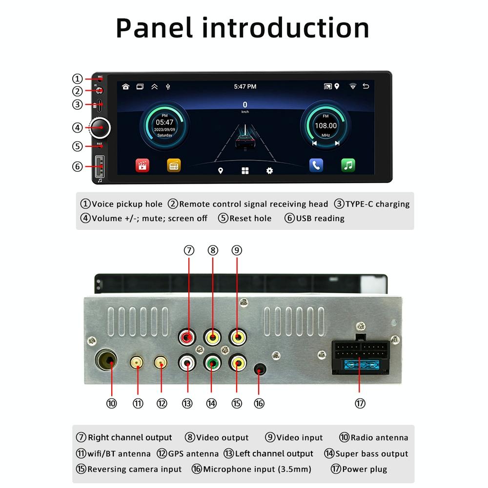Universal Bluetooth Car Radio With Android Navigation - 1 + 32G Memory - 2 + 32G