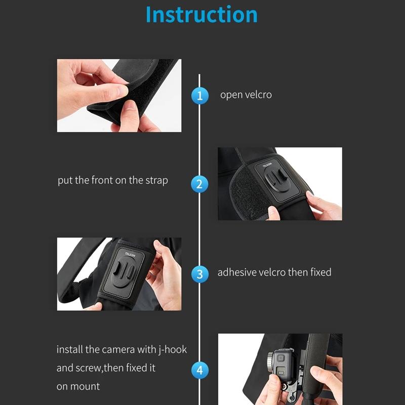 Universal Backpack Strap Mount for Action Cameras - Set A