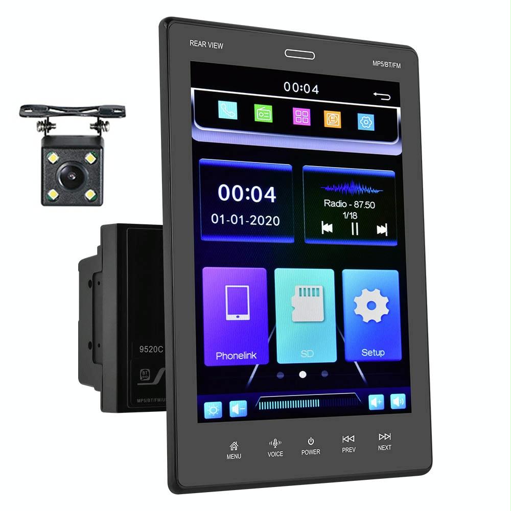 9.5 Inch Vertical Screen Car Mp5 Player - 2 Spindles + 4 Cameras