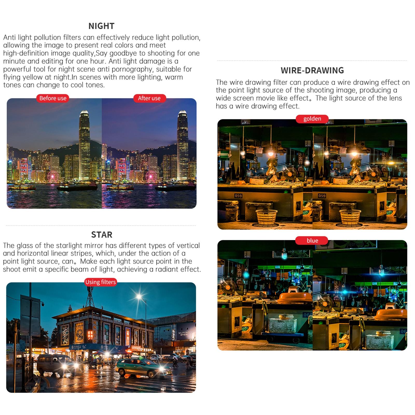 Zb Camera Lens Filter for Dji Pocket 3 - Streak Drawing - Streak Drawing Gold