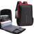 Men Anti-theft Hard Shell Backpack with Alloy Frame - Red