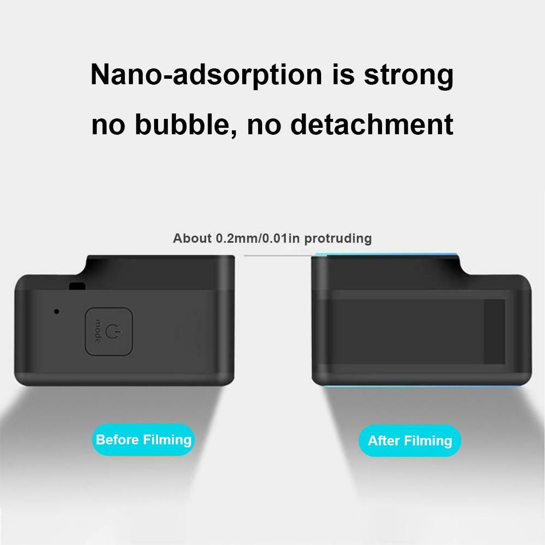 Tempered Glass Film for Gopro Hero8 Lens and Lcd Display