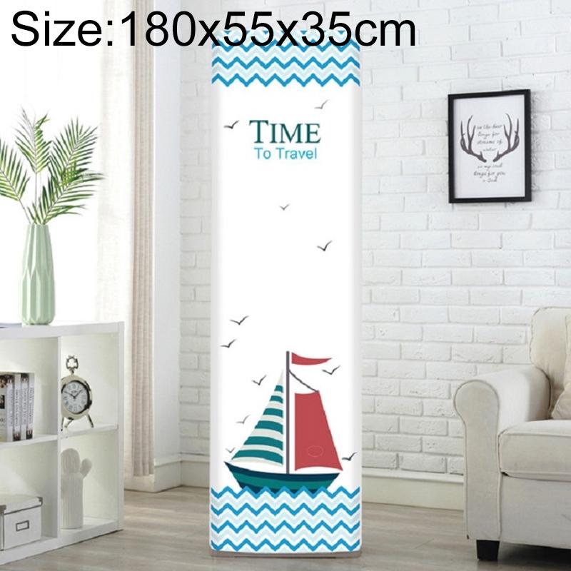 180x55x35cm Sailboat Fabric Dust Cover for Vertical Cabinet Air Conditioning