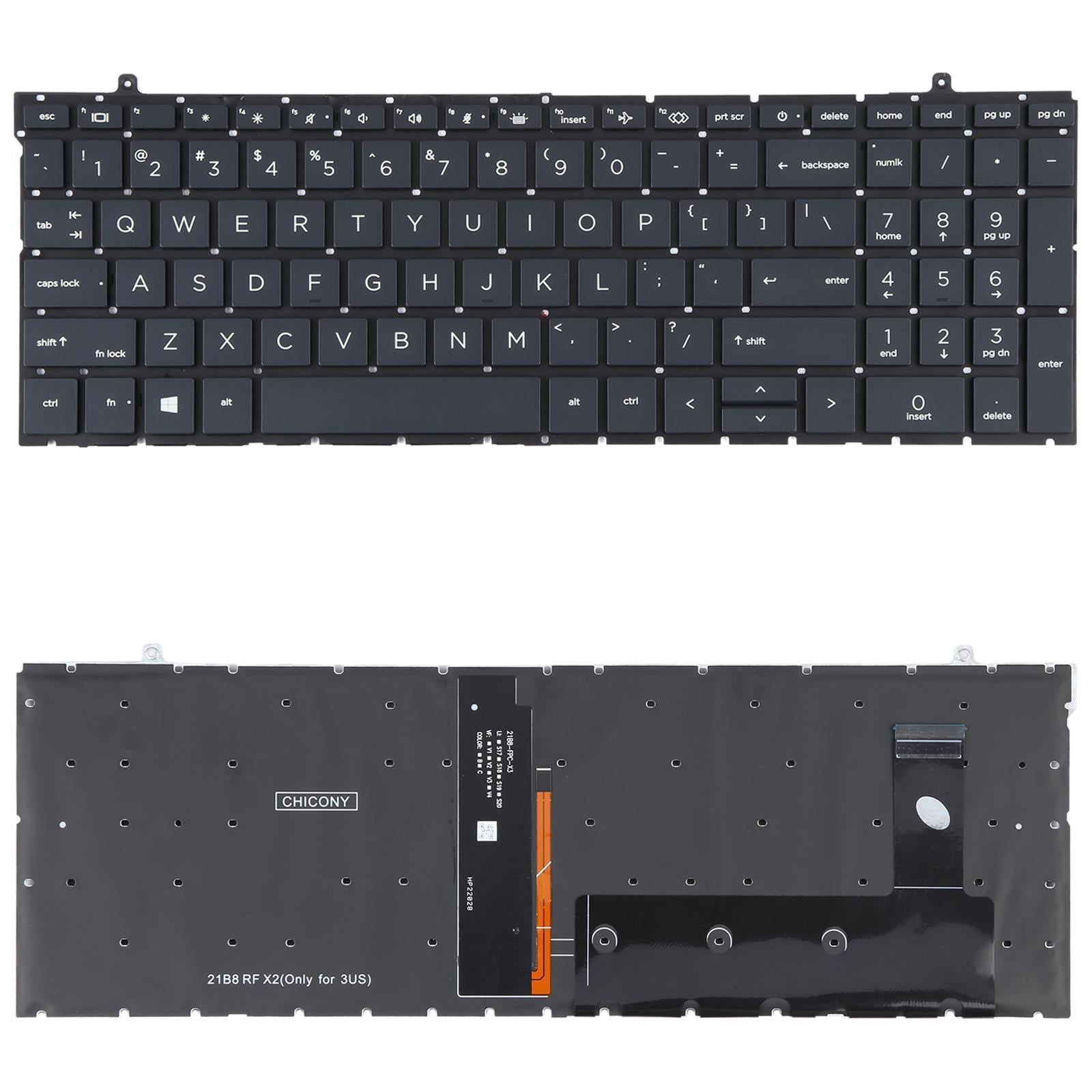 Backlit us Keyboard for Hp Probook 450 / 455 G9 Series