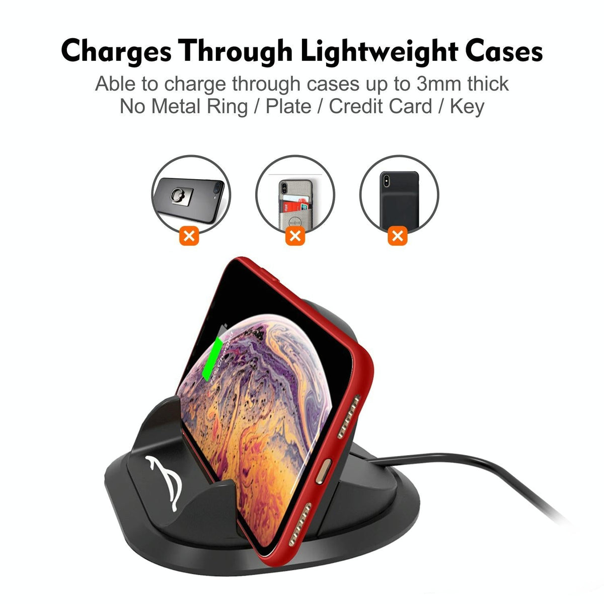 2-in-1 Wireless Charger and Phone Holder - no Code