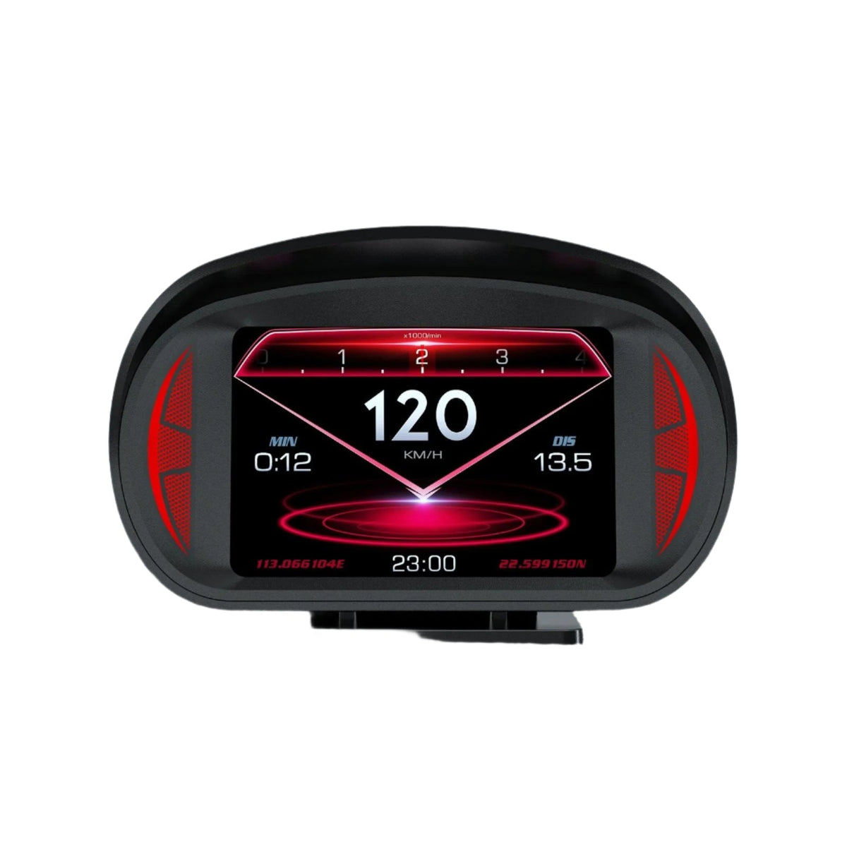 3 Inch Obd Lcd Car Speed Slope Meter Hud Display