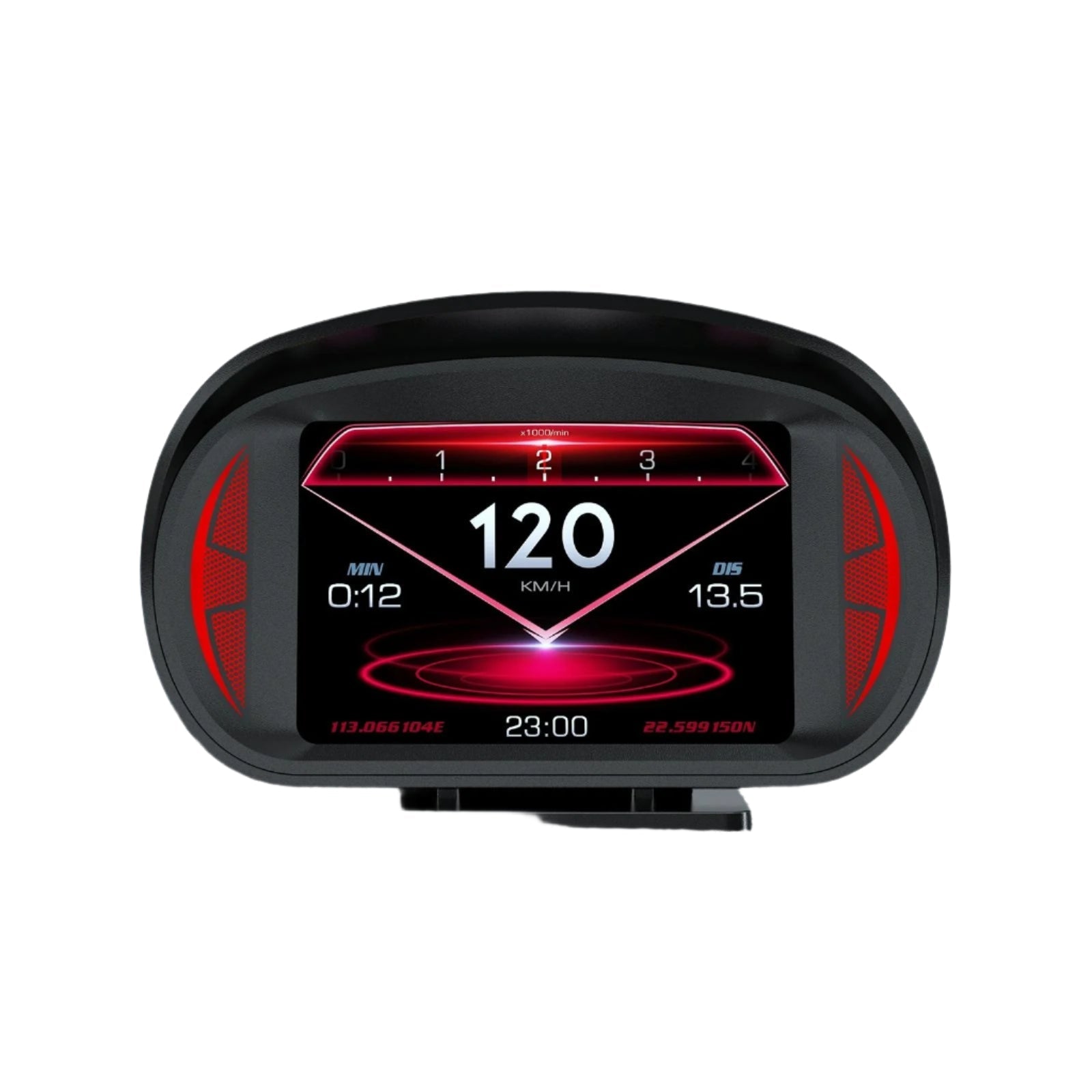 3 Inch Obd Lcd Car Speed Slope Meter Hud Display