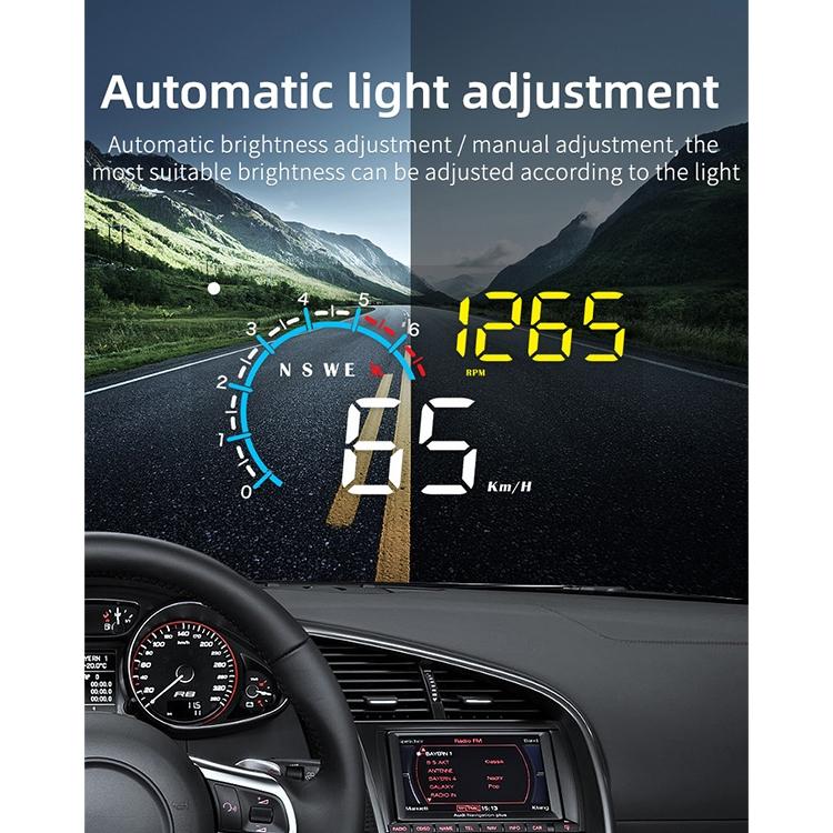 Car Hud Display Speed Temp Voltage Fault Obd2 + Gps