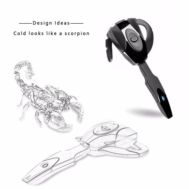 Scorpion Bluetooth Earphone - Unilateral Hanging Black Hole 5.0