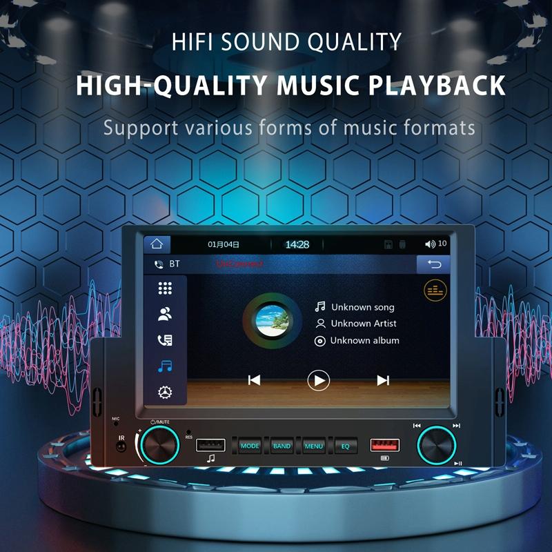 6.2 Inch Single Butt Carplay Car Monitor - Universal Wired Mp5 Player - Standard + 12 Light Camera