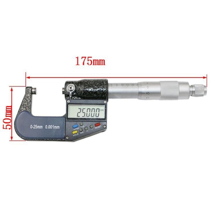 1 Inch Digital Micrometer - 25mm 0.001mm Resolution