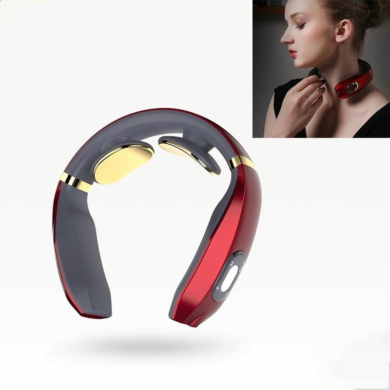Intelligent Cervical Massager Electromagnetic Vibration Red