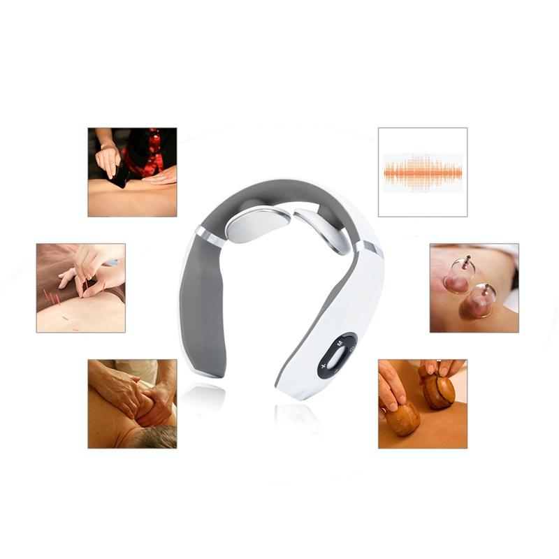Intelligent Cervical Massager Electromagnetic Vibration Red