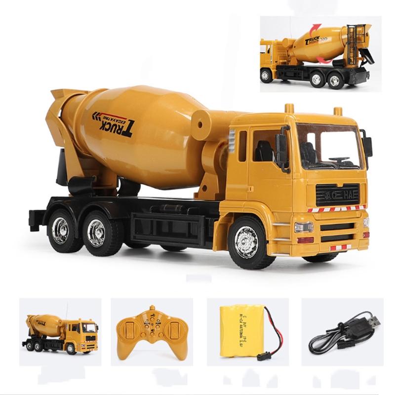 10-ch Remote Control Mixer Truck - 2.4g Simulated Engineering Vehicle
