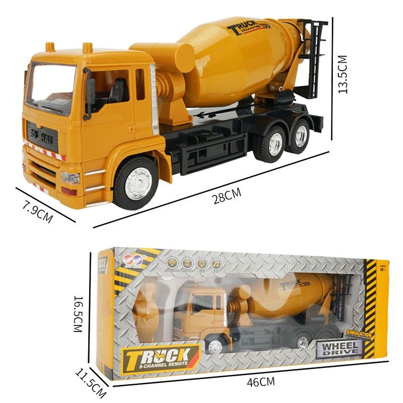 10-ch Remote Control Mixer Truck - 2.4g Simulated Engineering Vehicle