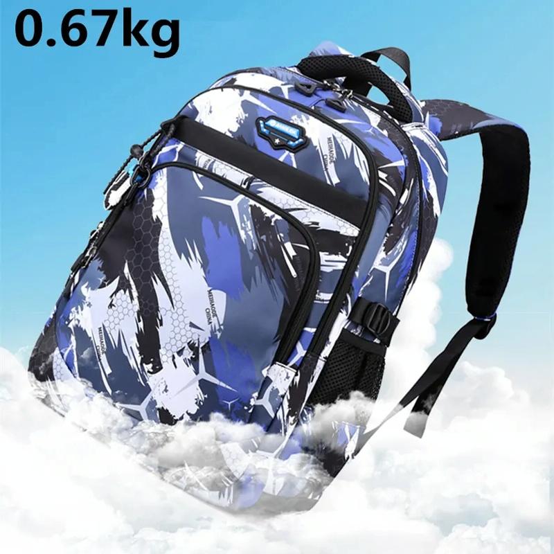 Lightweight 2-in-1 Backpack and Chest Bag for Men - Blue Football - Blue Football