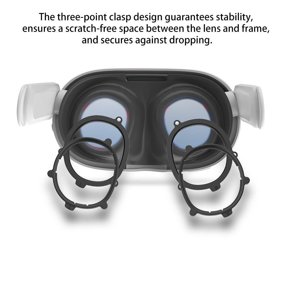 Meta Quest 3 Magnetic Vr Glasses - Anti Blue Light - L&R Frame Black