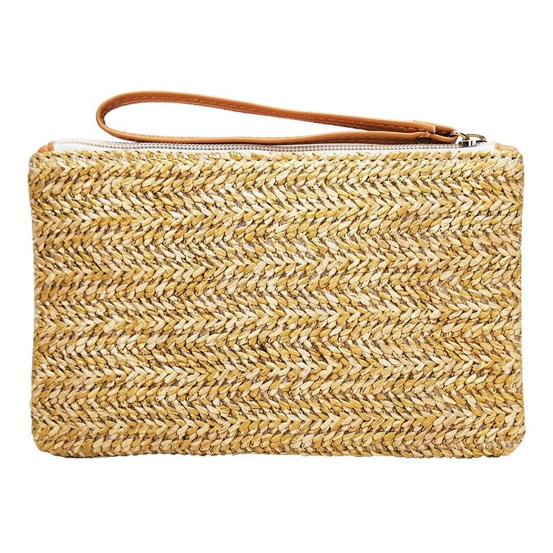 Beach Straw Clutch Coin Purse For Summer Fun