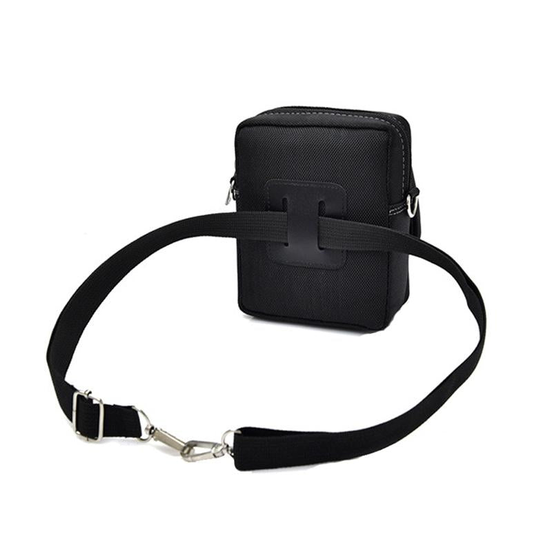 Compact Black Oxford Shoulder Crossbody Backpack With Single Strap For Men - Brown Large