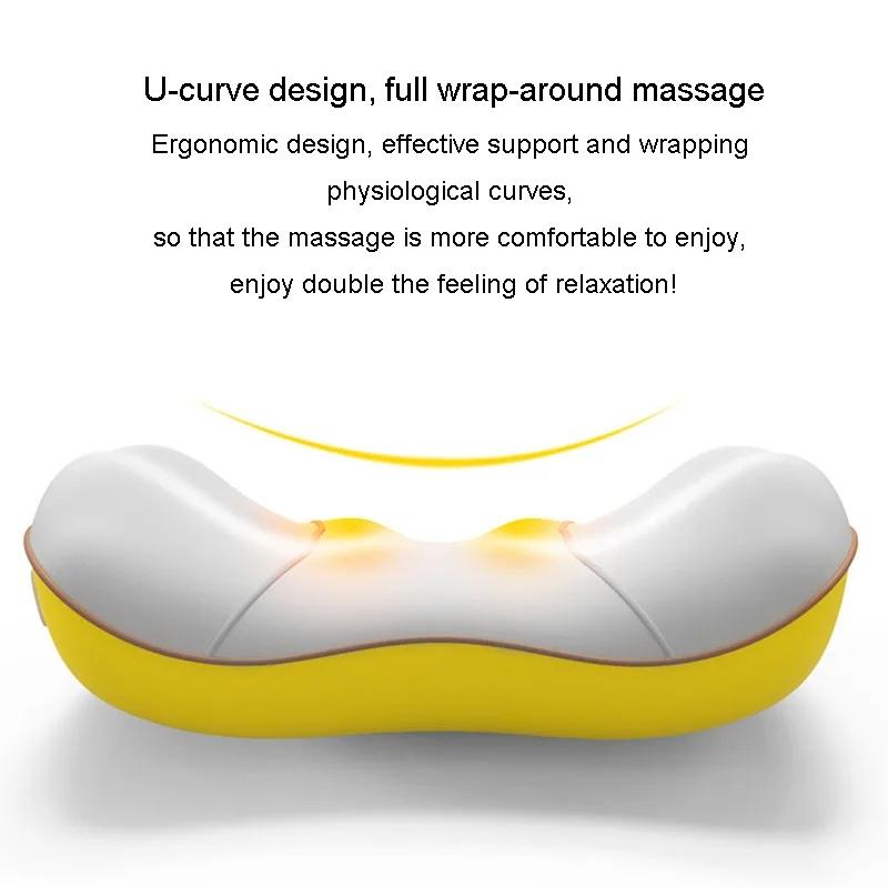 Portable Lumbar And Neck Massager For Car Gray Charging Model - Charging Model Yellow