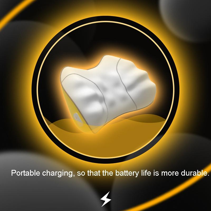 Portable Lumbar And Neck Massager For Car Gray Charging Model - Charging Model Yellow