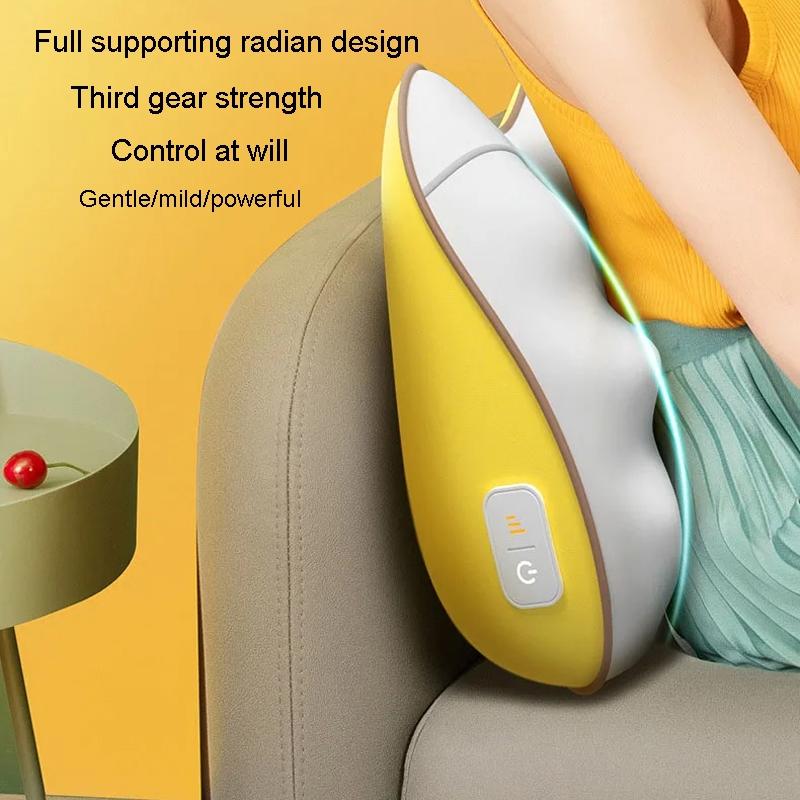 Portable Lumbar And Neck Massager For Car Gray Charging Model - Charging Model Yellow