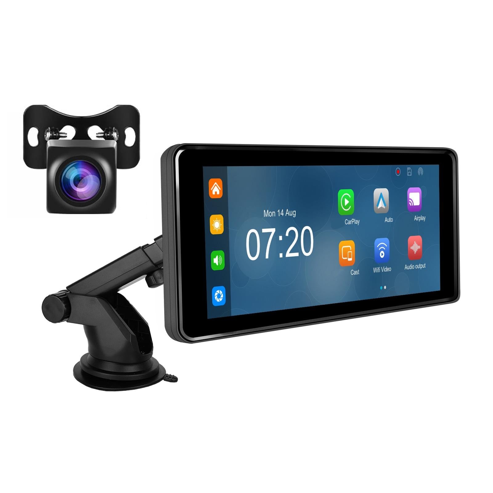 6.86 Inch 4K Dvr Smart Screen Player - Compact & High-Resolution - Standard + Reversing Camera