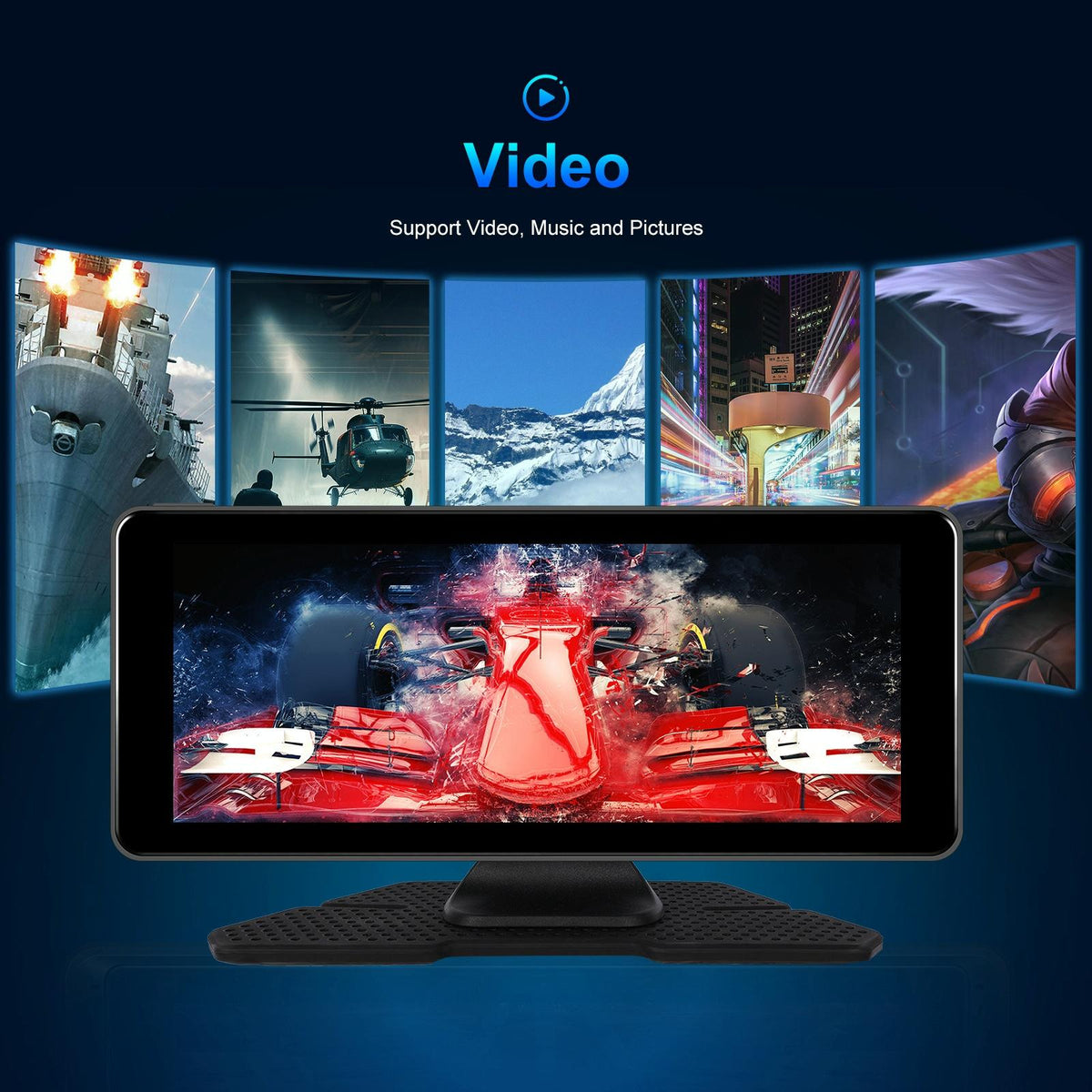 6.86 Inch 4K Dvr Smart Screen Player - Compact & High-Resolution - Standard + Reversing Camera