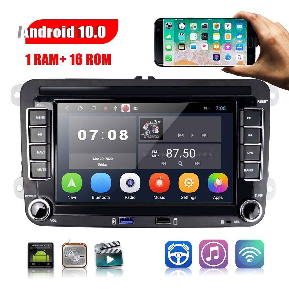 7 Inch Android Car Multimedia Player With Navigation Bluetooth Reversing Camera - Fits Volkswagen - Android 10.0 - 1 + 16G - Standard + 12Lights