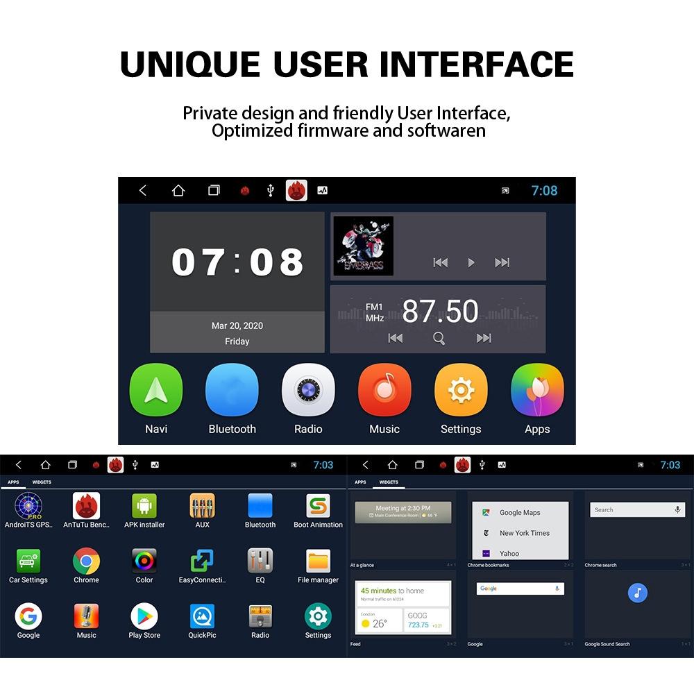 7 Inch Android Car Multimedia Player With Navigation Bluetooth Reversing Camera - Fits Volkswagen - Android 10.0 - 1 + 16G - Standard + 12Lights