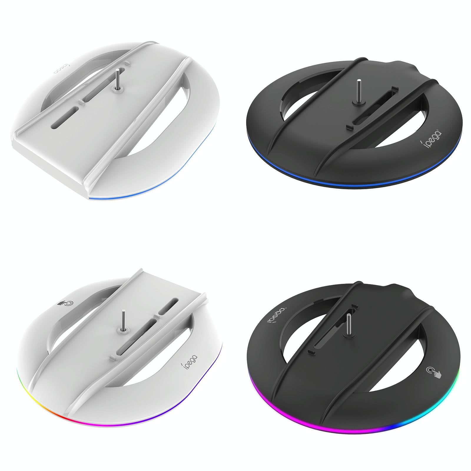 Universal Vertical Cooling Base For Sony Ps5 Slim - Black - Colourful White