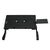 Portable Laptop Desk with Fan & Mouse Board - Aluminum Alloy Folding & Heightening - Black