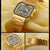 Waterproof Steel Band Men Electronic Watch - Coffee Gold