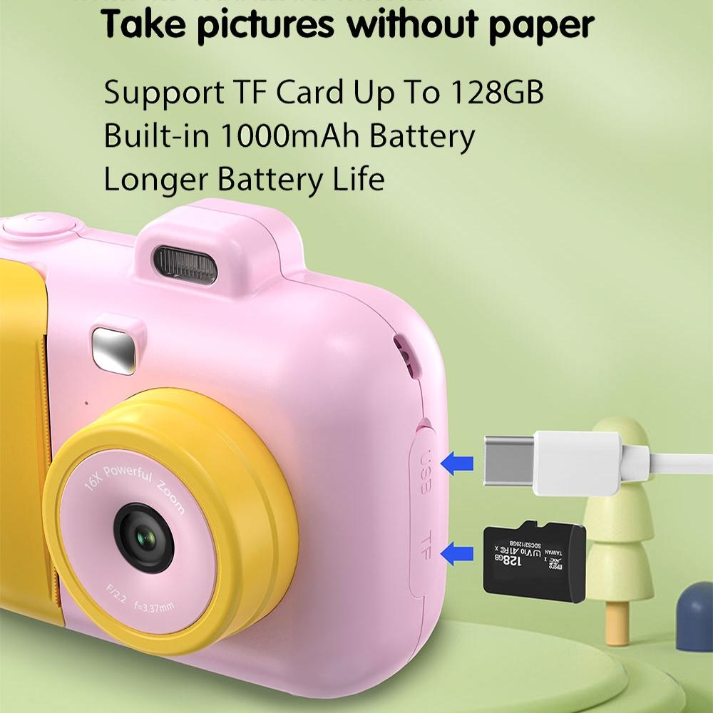 Smart Kids Thermal Camera With Printing Paper - 2.4 - Blue Focus - 503Af Pink Focus